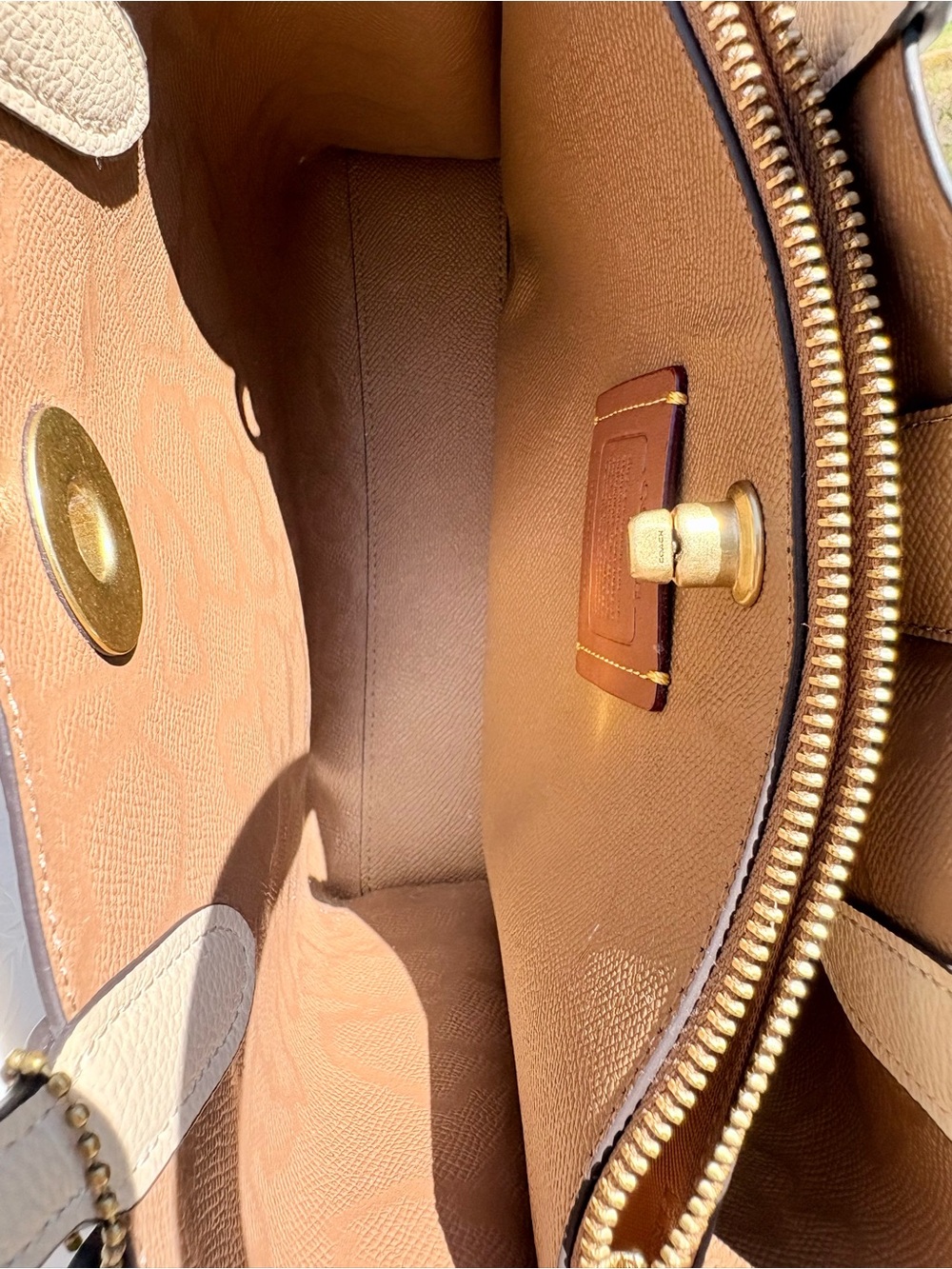 COACH Willow Tote Bag 24 With Embossed Floral Print & Matching Wallet CC389 - Picture 11 of 15